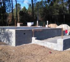 Voila fin de semaine et coulage de la dalle béton terminée