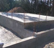 Voila fin de semaine et coulage de la dalle béton terminée