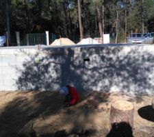 Voila fin de semaine et coulage de la dalle béton terminée