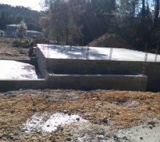Voila fin de semaine et coulage de la dalle béton terminée