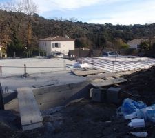 Preparation pour dalle du Rez de chaussee