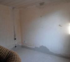 Bouchage des trous chambre 3