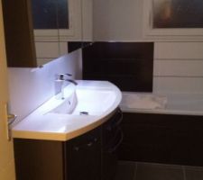 Salle de bain termin&eacute;, reste plinthes &agrave; poser
