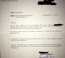 Lettre me disant que maison phenix reprend à leur charge mon ravalement