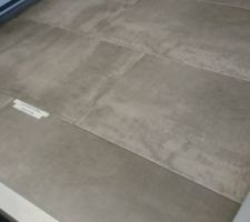 Carrelage pièce à vivre, couloir, toilettes, cagibis