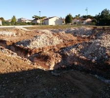 Début du terrassement = Fond de fouille