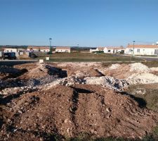 Début du terrassement = Fond de fouille