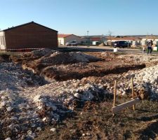 Début du terrassement = Fond de fouille