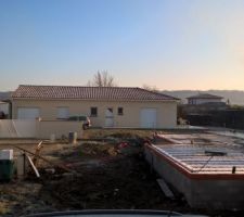Dalle de plancher en cours