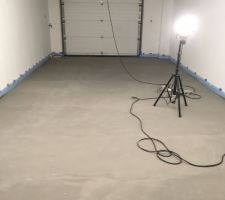 Reagreage garage sur 12mm avant coulage résine epoxy