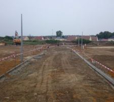 Le lotissement en cours d'aménagement