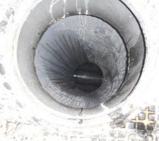 Résultat après avoir enlevé près de 10 kilos de graviers dans cette canalisation des eaux usées
