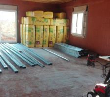 Livraison de tout le matériel pour le placo intérieur