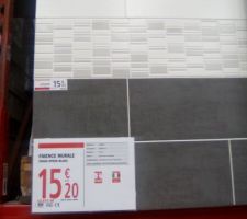 Carrelage mural sdb de chez brico depot