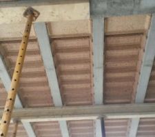 Sous face du plancher préfabriqué RECTOLIGHT sur lequel a été coulé le béton.