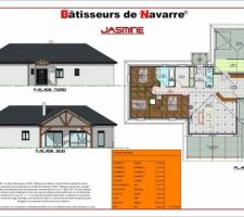 Plan et vue de la maison.