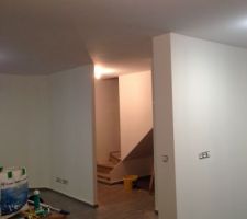 1&egrave;re couche mur de l'entree