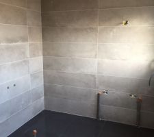 Faïence salle de bain rdc - esprit beton