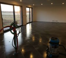 1 semaine pour posé 105 m² de carrelage