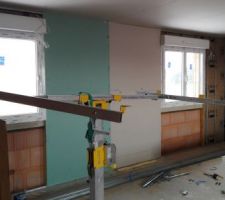 Doublage 100+10 LR et placostil - sdb et chambre