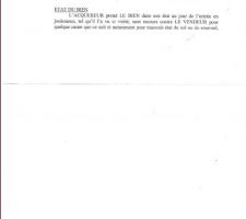 Extrait de l'acte de vente entre la commune et le propri&eacute;taire des terrains.