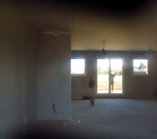 Vue de la baie vitrée de devant