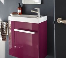 Meuble Lave mains ; couleur aubergine