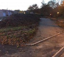 Chemin d'acc&egrave;s et terrassement