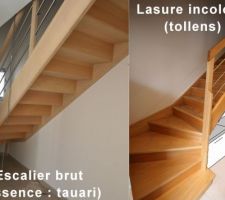 Escalier lasuré