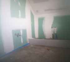 Chape et placo SDB étage