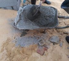 Béton pour le coulage de la semelle