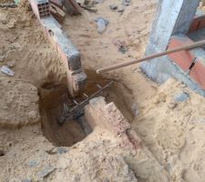 Pose d'une petite semelle en plus pour modifier la façade