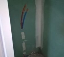 Bandes placo et chape