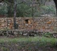 Panoramique du petit abris jardin tout en pierres