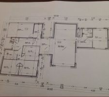 Plan de la maison ; elle fera 135 m²