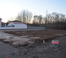 Viabilisation du lotissement - vue sur notre terrain