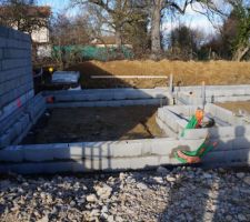 Réalisation du vide-sanitaire en cours