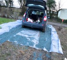 Chemin consolidé pour les camions...