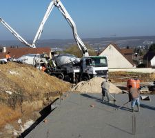 Coulage de la dalle du sous sol