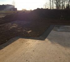 Drainage le long de la terrasse