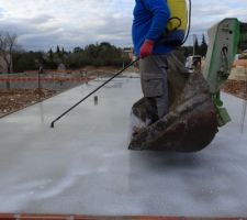 Coulage de la dalle (Entreprise Martins Lunel et Uni B&eacute;ton)