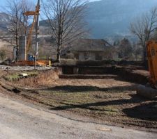 Terrassement jour 3, vue ouest => est, le futur garage au fond