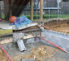 Extremité longrine coté jardin