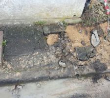Trottoir cassé