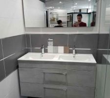 LMCS - Meuble double vasque et miroir