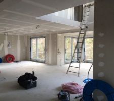 Vue sur l'emplacement de la future cuisine