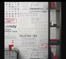 Papier peint uptown pour un wc