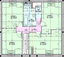 Plan RDC avant les modifications que nous avons demandées (agrandissement de la salle de bain).