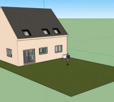 Vue virtuelle réalisé par mes soins sur le logiciel Sketchup.