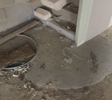 Coulée de chape liquide dans le sous sol